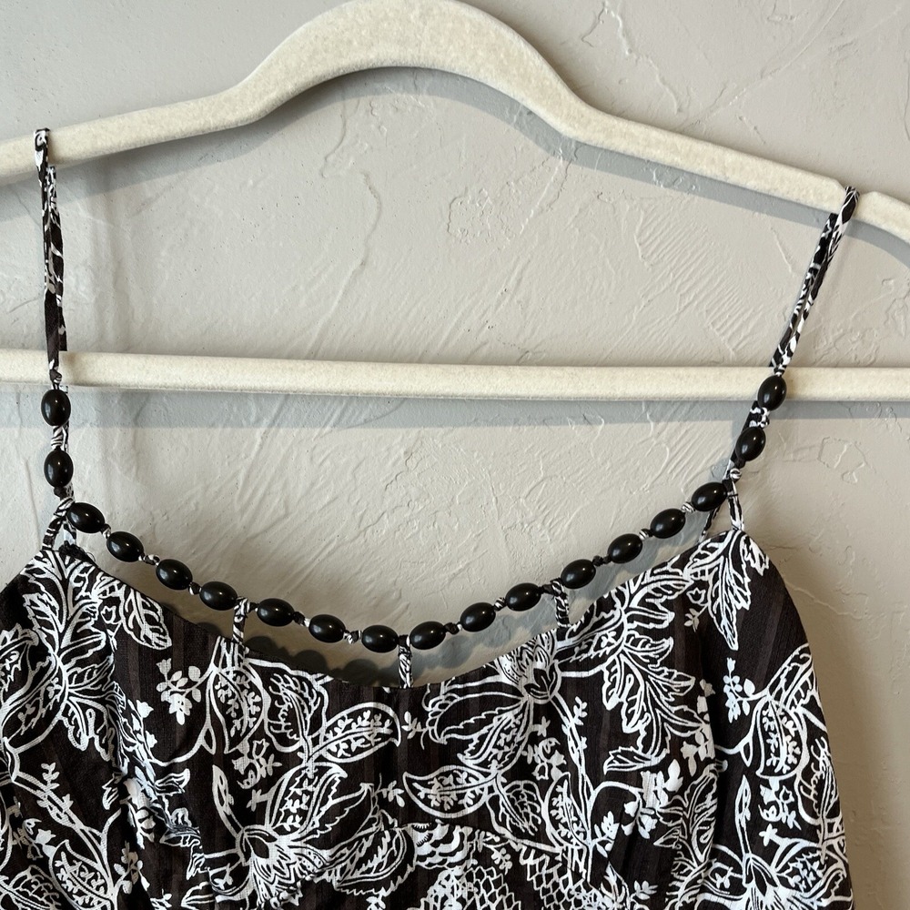 Women's Top Y2K 100 Cotton Babydoll 90s Espresso Brown 8 Gilmore Girls Thin - Picture 3 of 9